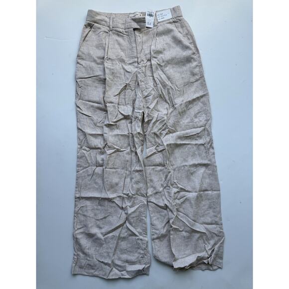 Abercrombie & Fitch Pants - Abercrombie & Fitch women Linen Blend High Ultra Wide Leg Pants Size 28 NWT